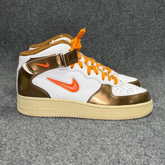 Nike Other - Nike Air Force 1 Mid QS Shoes Men's 9 Jewel Ale Brown Retro Athletic Sneakers